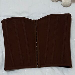 PrettyLittleThing Chocolate Brown Corset